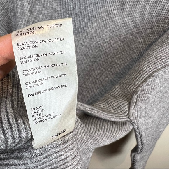 New Free People Softly Structured Oversized Tunic Sweater Heather Gray in Med - Picture 9 of 9